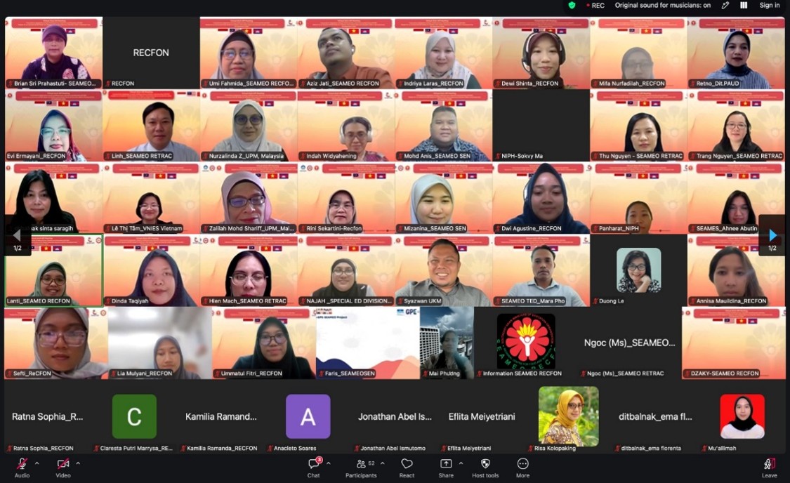 Kemendikdasmen Dukung Kolaborasi Regional SEAMEO RECFON untuk Model ECCNE Inklusif